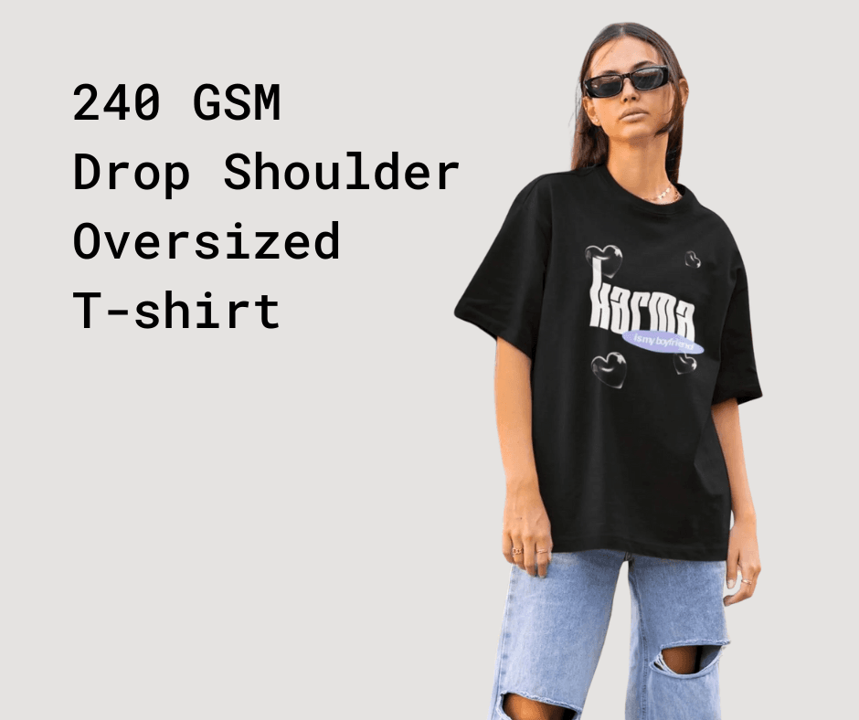 Women's 240 GSM Dropshoulder Oversized T-shirt